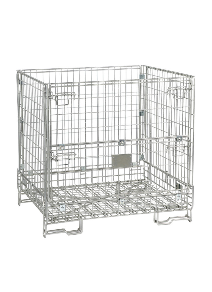 Conteneur maxi-industrie déplié avec ouverture en façade à 180 degrés