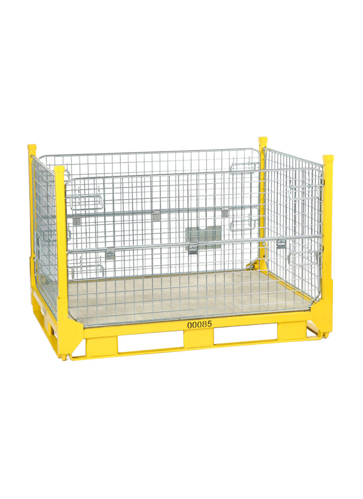 conteneur auto grillagé grand volume avec structure mécano soudée