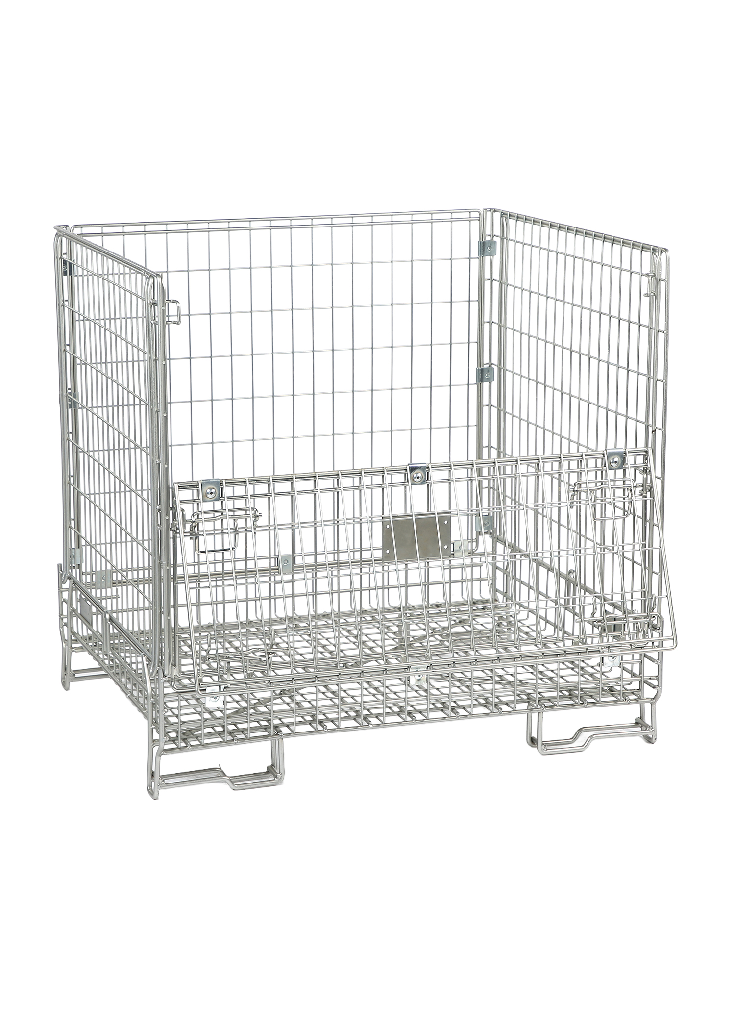 Conteneur de stockage maxi-industrie avec demi porte-ouverte en façade.