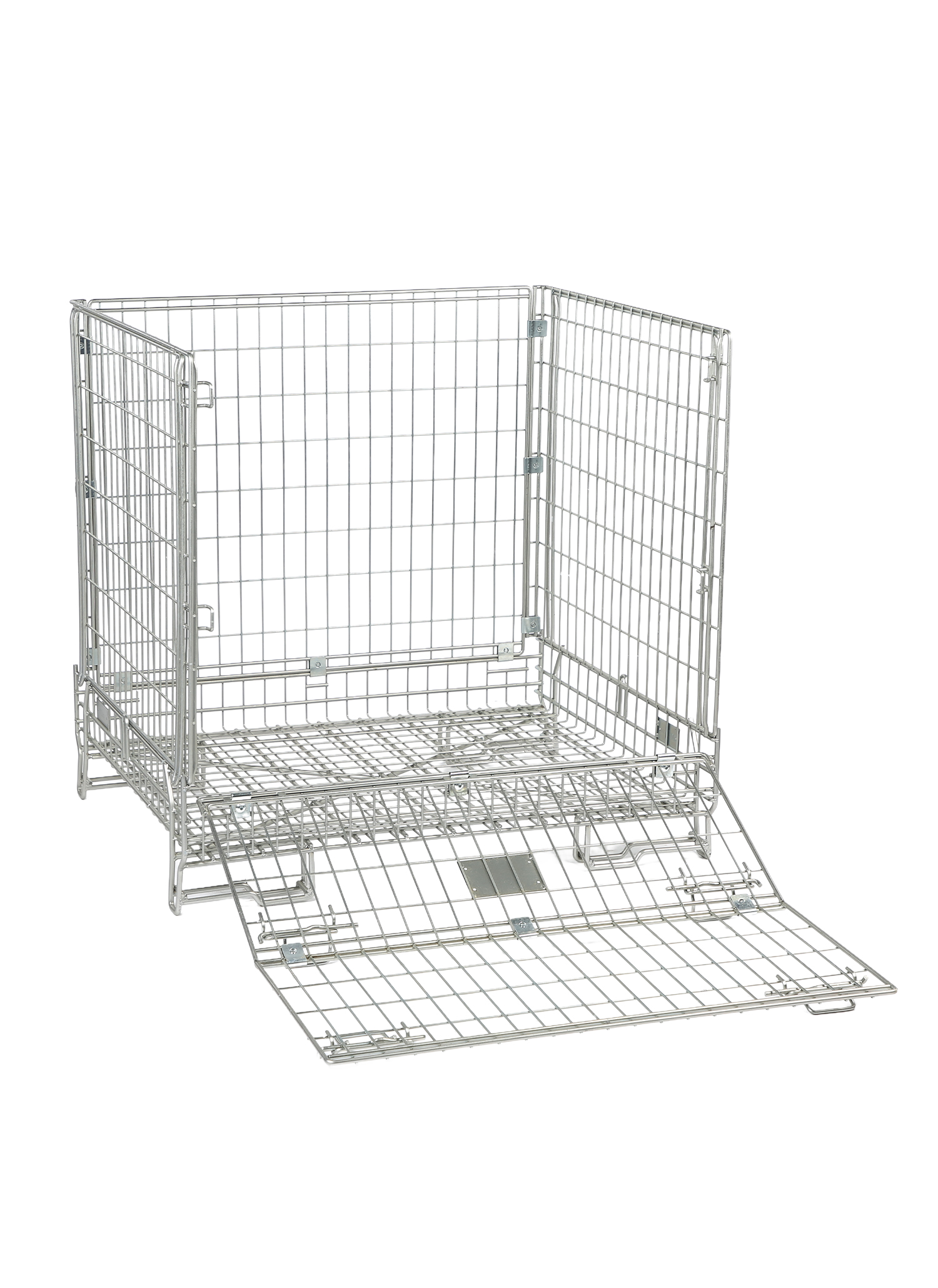 conteneur de stockage grillagé maxi-industrie avec ouverture en façade à 180 degrés